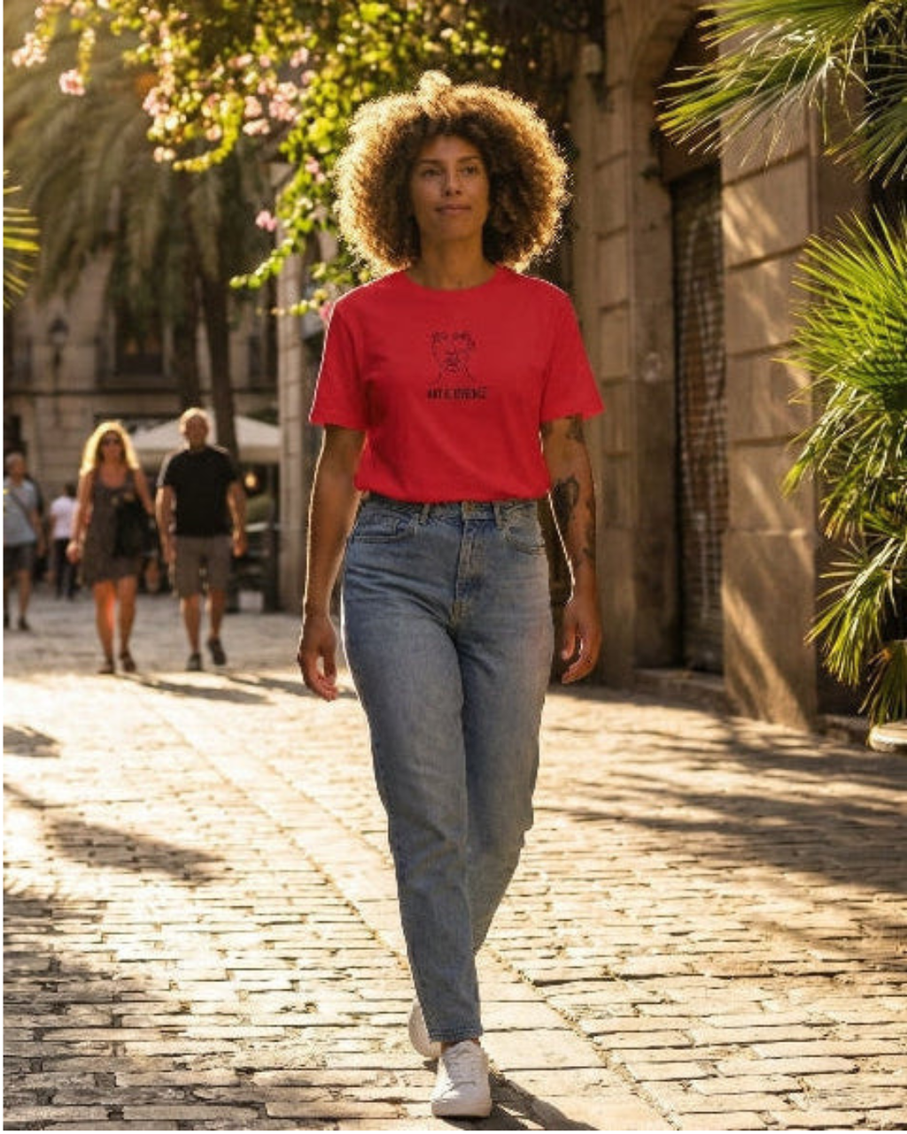 T-shirt Art & Essence - Design Line Art Exclusif | Noir Musée - Coton Biologique